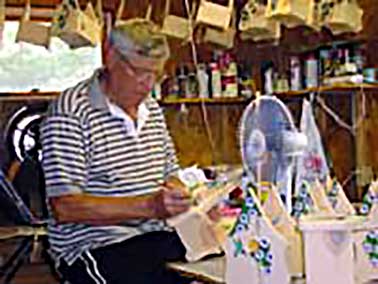 Fenton in his workshop