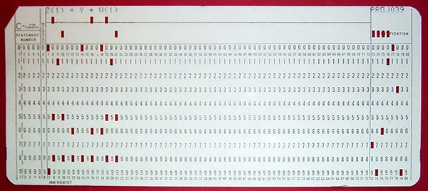 IBM Hole Punch Card