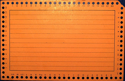 McBee Keysort Cards