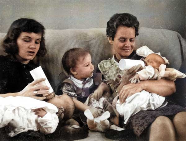 Phyllis, Grandmama and babies