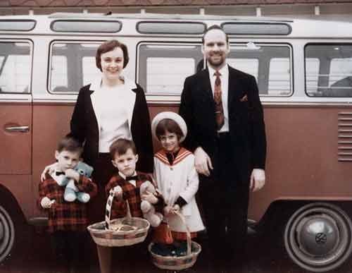 Family with New VW Bus