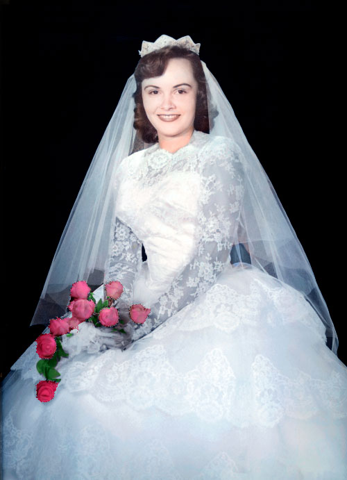 Phyllis Wedding Dress (colorized)