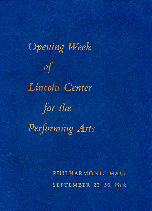 Lincoln Center Opening