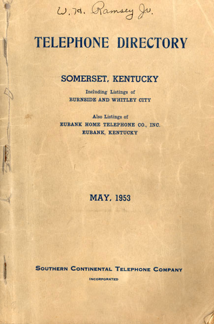 1953 Telephone Directory